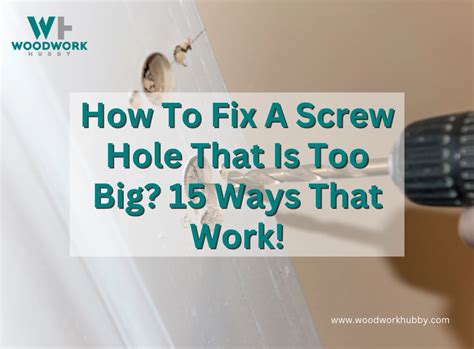 sheet metal screw hole too big|screw too small for hole.